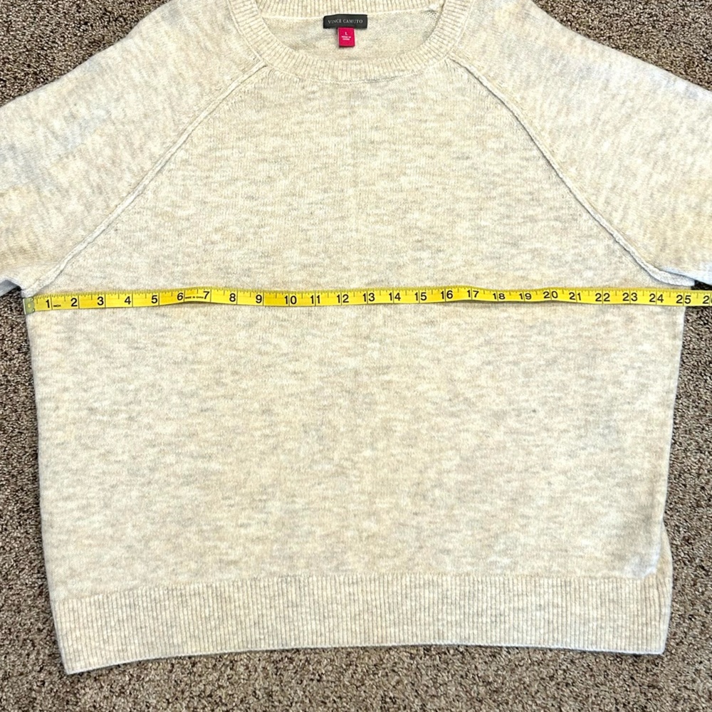 Vince Camuto Crew Knit Sweater w/ Raglan Sleeves. Women’s L in Malted - NWT - Picture 15 of 16